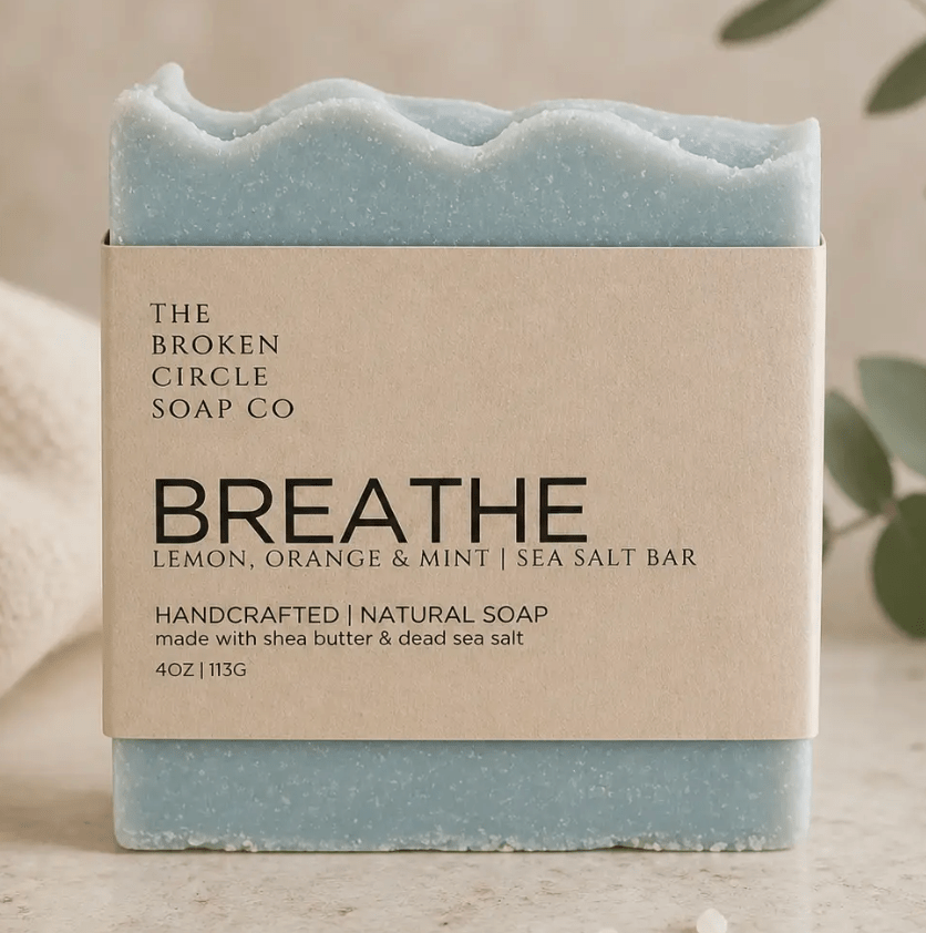 Breathe | Lemon Orange Spearmint Soap | Sea Salt Bar - Joy, Delivered
