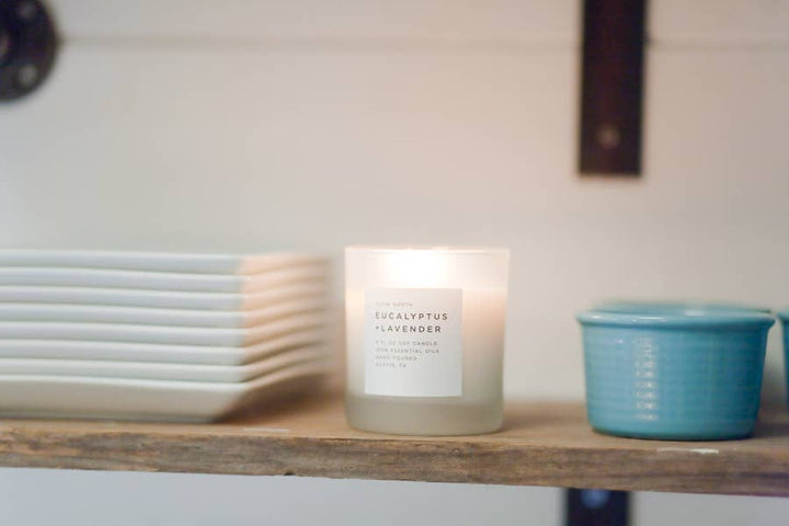 Eucalyptus + Lavender Frosted Soy Candle - Joy, Delivered