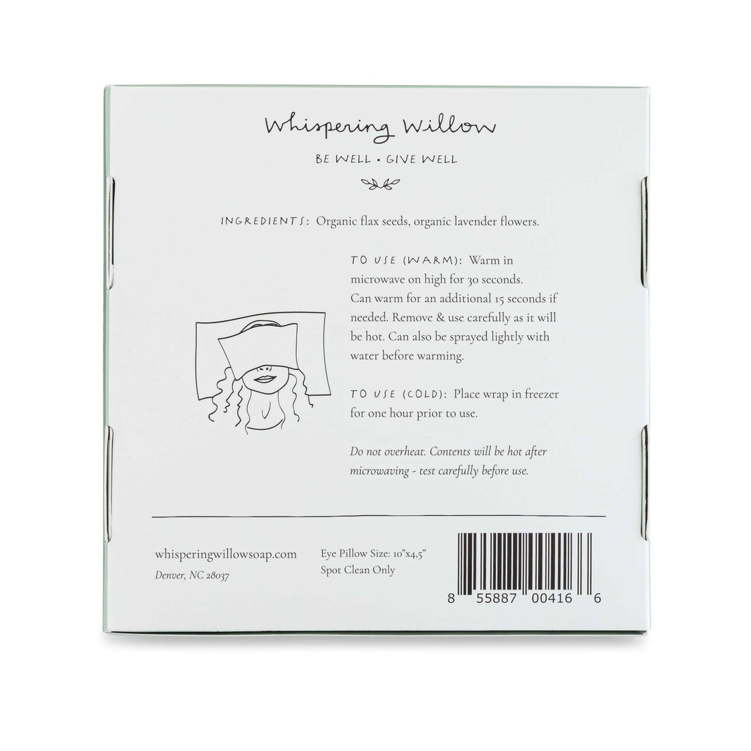 Eye Pillow, Lavender - Tranquil Gray - Boxed - Joy, Delivered