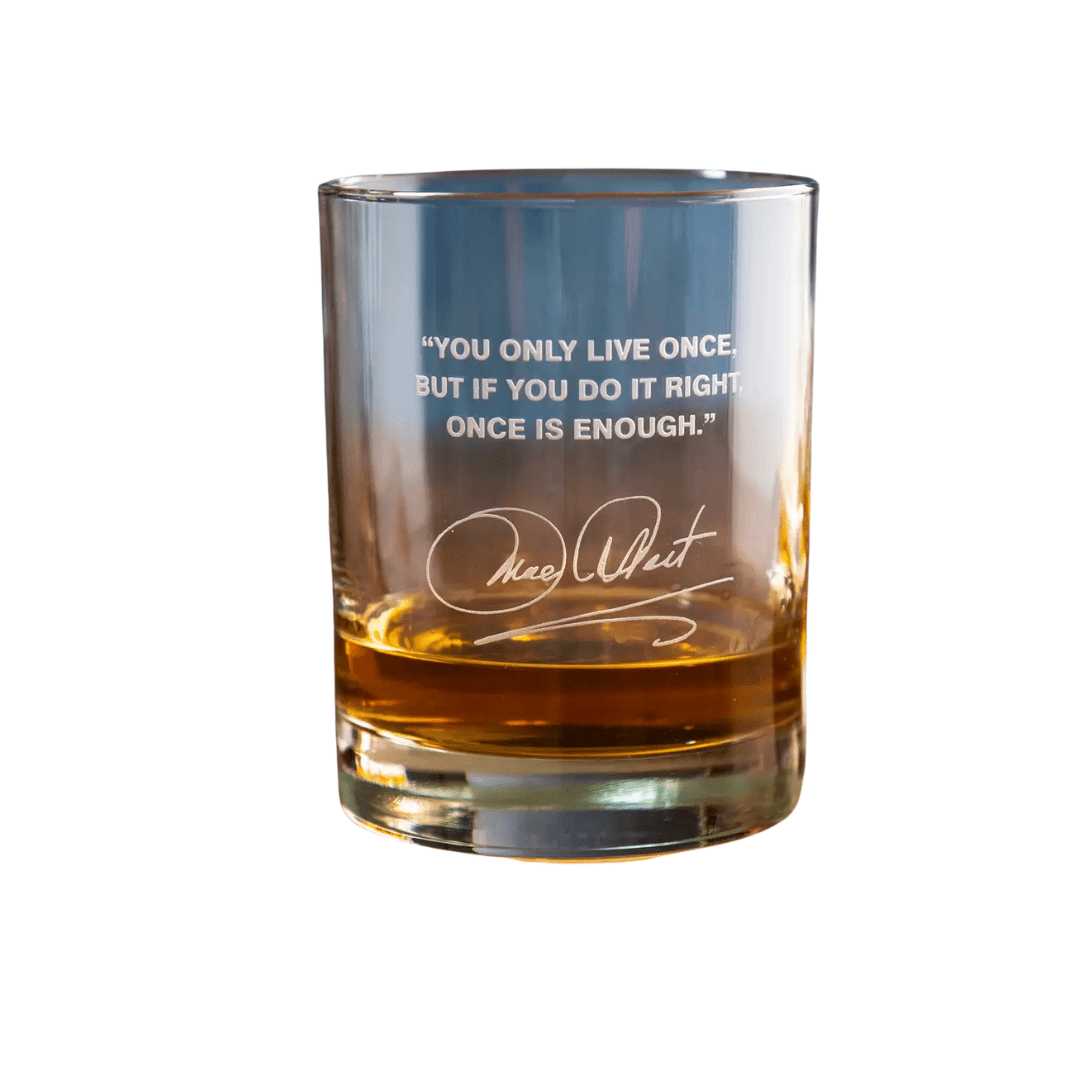 Mae West Quote Glass - Only Live Once (Set of 2) - Joy, Delivered