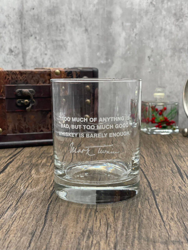 Mark Twain Quote Glass 13oz - Joy, Delivered