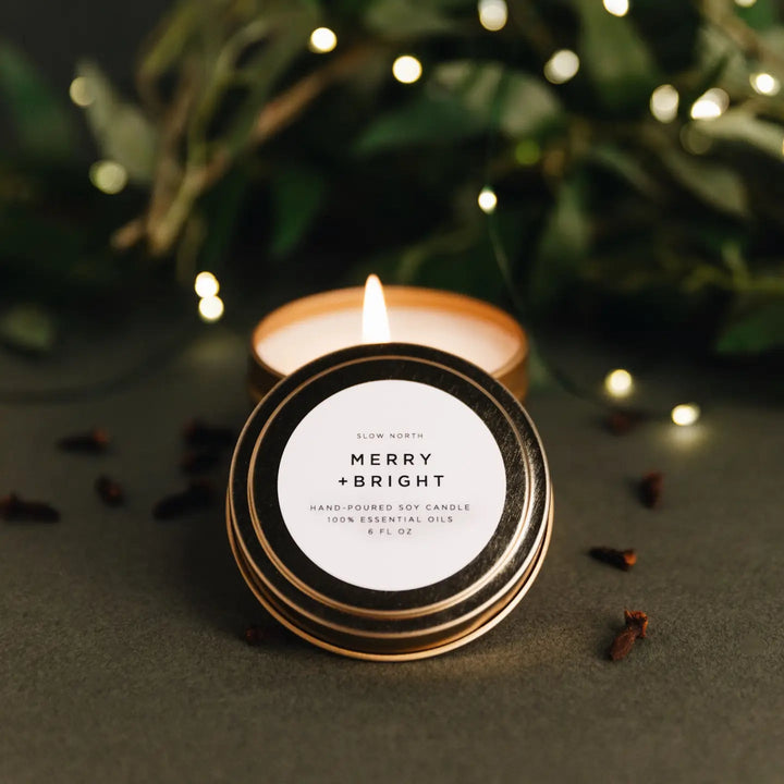 Merry + Bright Mini Soy Candle - Joy, Delivered
