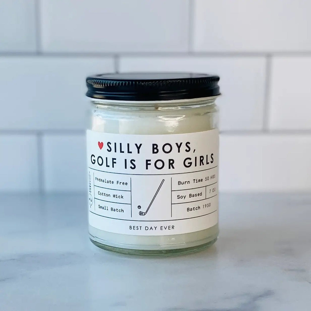 Silly Boys, Golf is for Girls Candle - Joy, Delivered