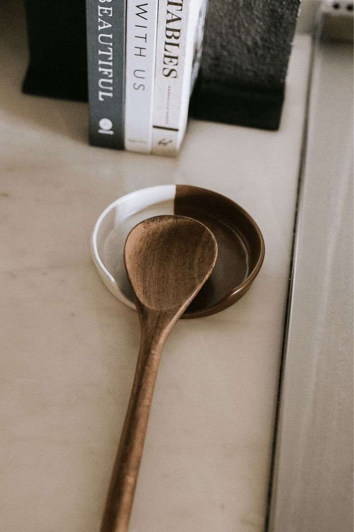 Waylon Spoon Rest - Brown/White - 4 inch - Joy, Delivered